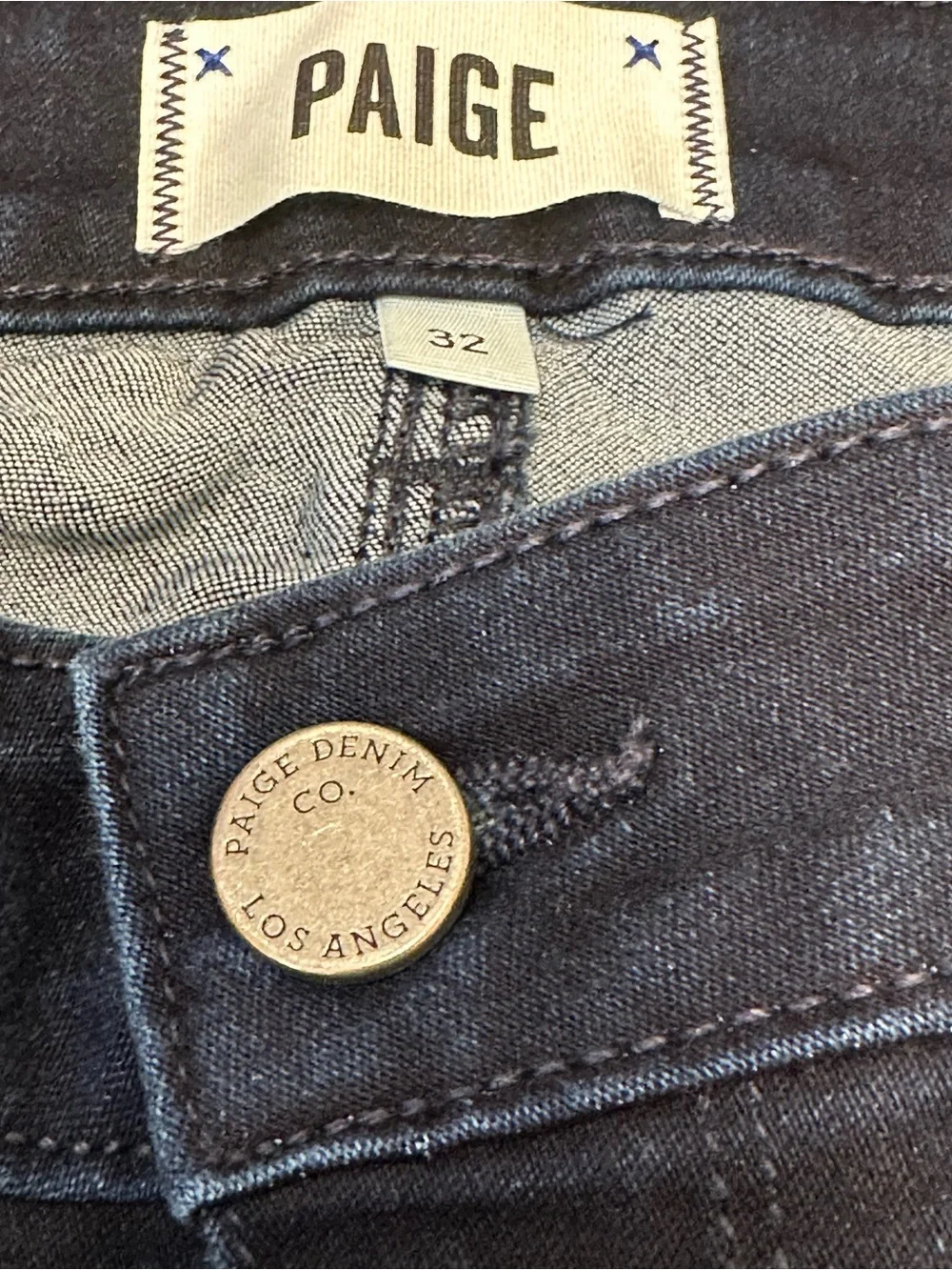 PAIGE Manhattan Dream Catcher Dark Wash Slim Bootcut Jeans USA Size 32 x 34 - Picture 3 of 11